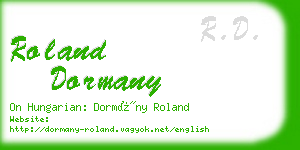 roland dormany business card